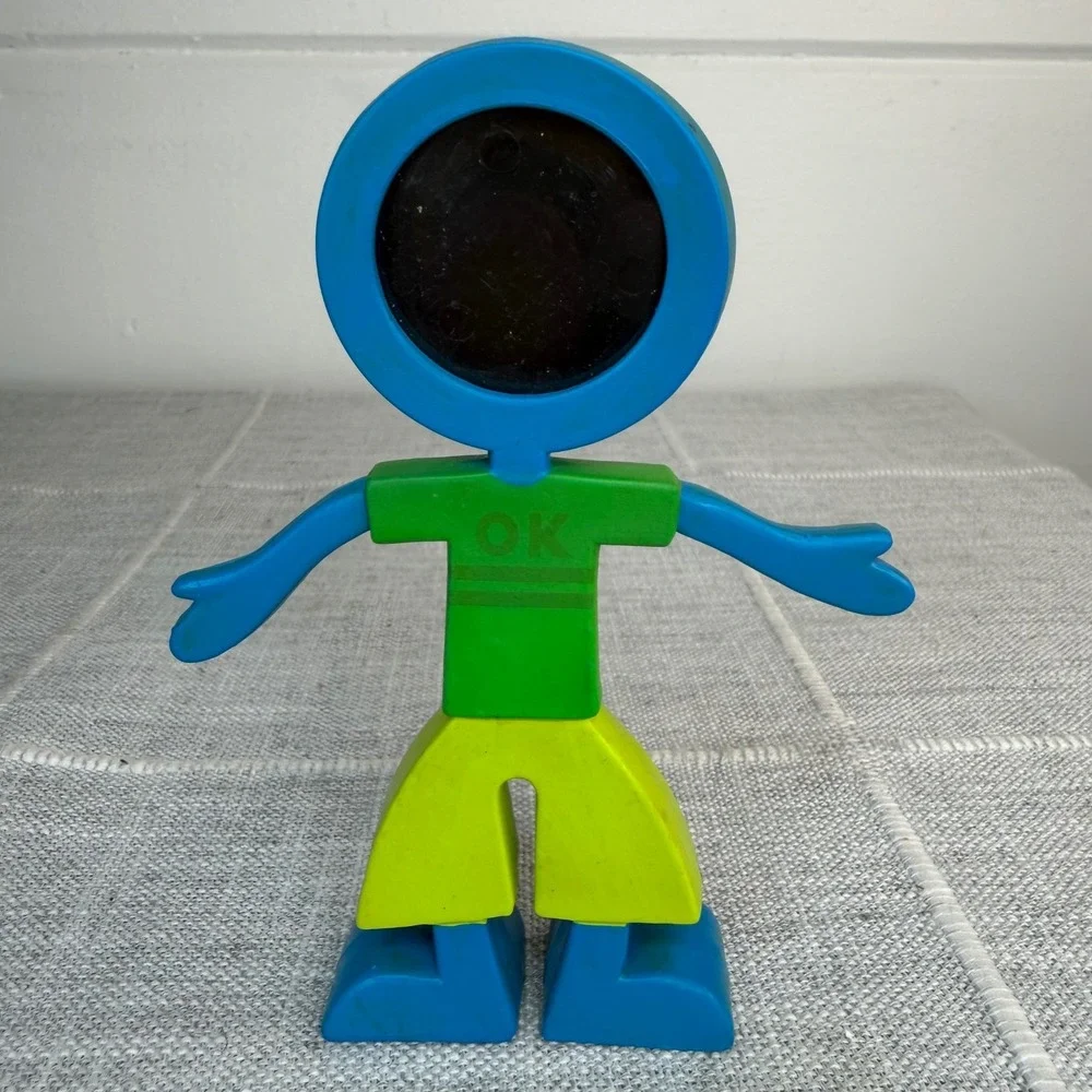 90's CBS Designs 1999 Vintage Flexo Buddies Man Boy Photo Frame Bendable Figure